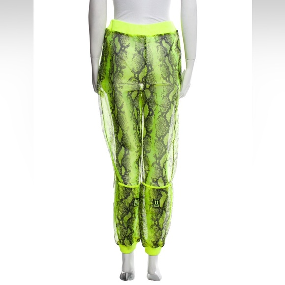 Off-White c/o Virgil Abloh Runway Ready to wear Neon Snakeprint Mesh Joggers - Picture 5 of 16